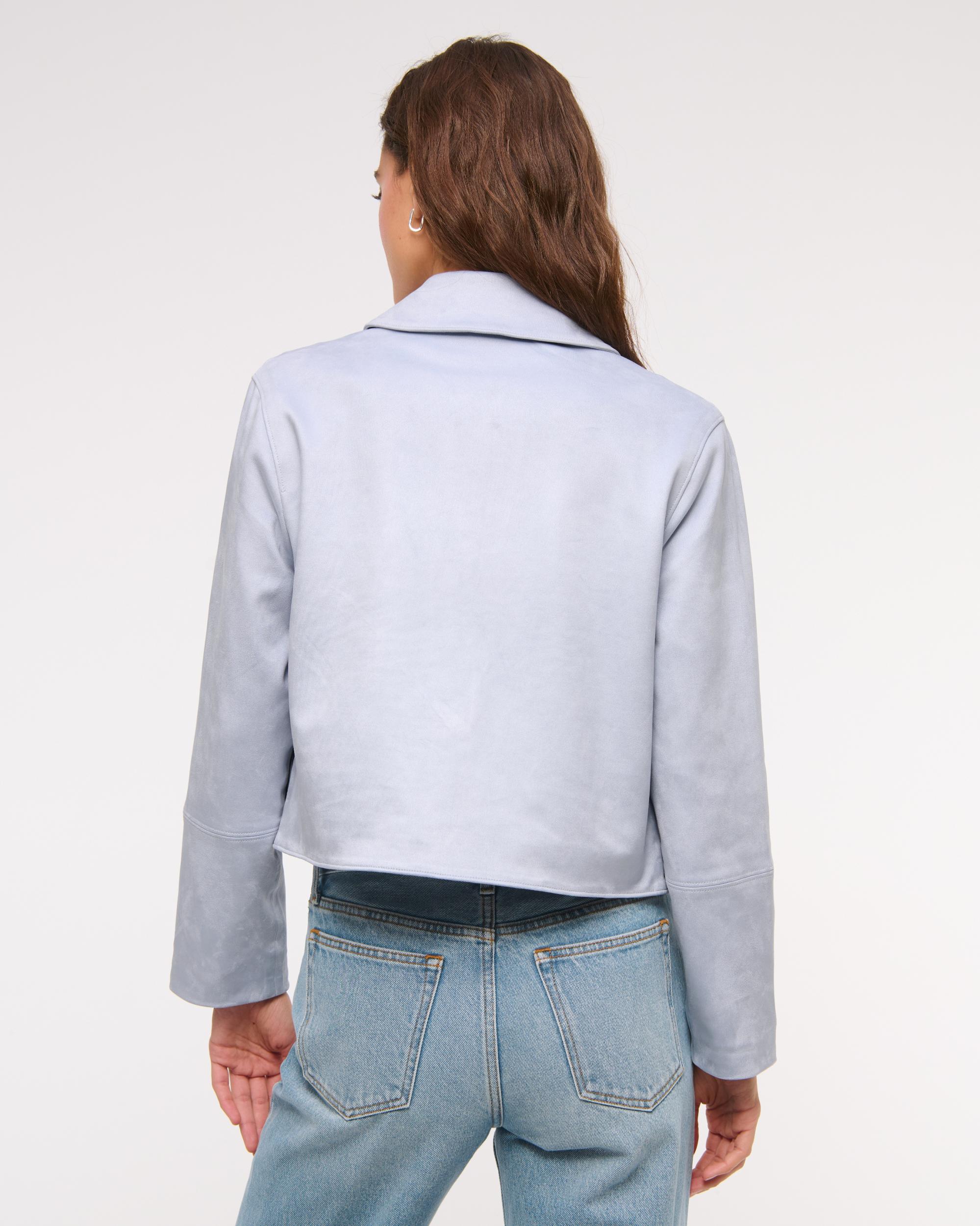 Vegan Suede Button-Through Jacket Product Image