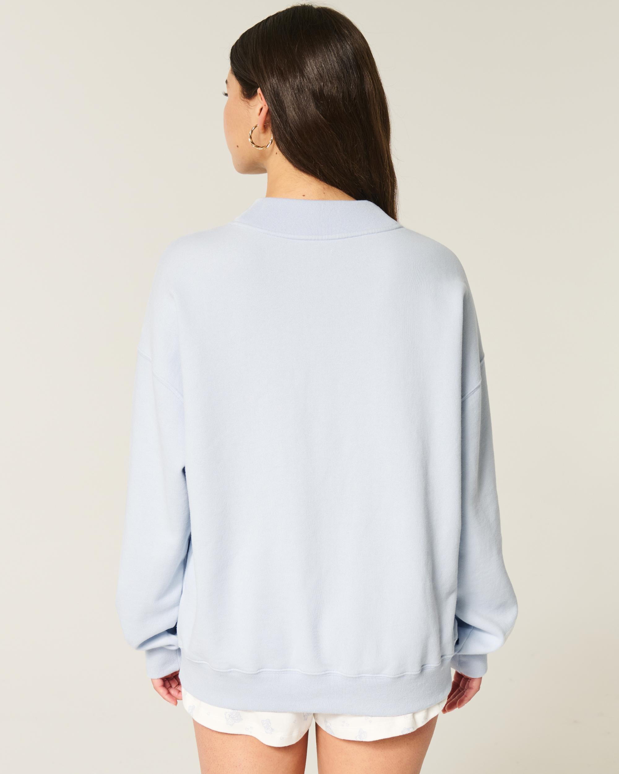 Oversized Mock-Neck Sweatshirt Product Image
