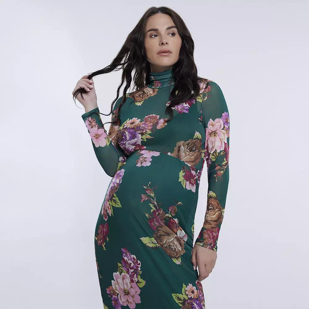 Maternity Motherhood® Turtleneck Long Sleeve Top, Women's,  Product Image