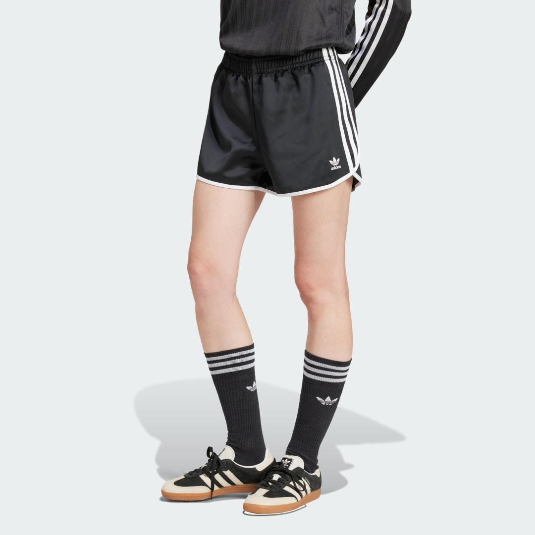 adidas Womens adidas 3 Stripes Sprinter Shorts - Womens Black/White Product Image