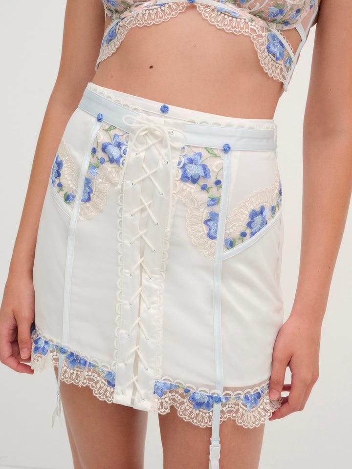 Festival Rose Skirt — Blue Product Image