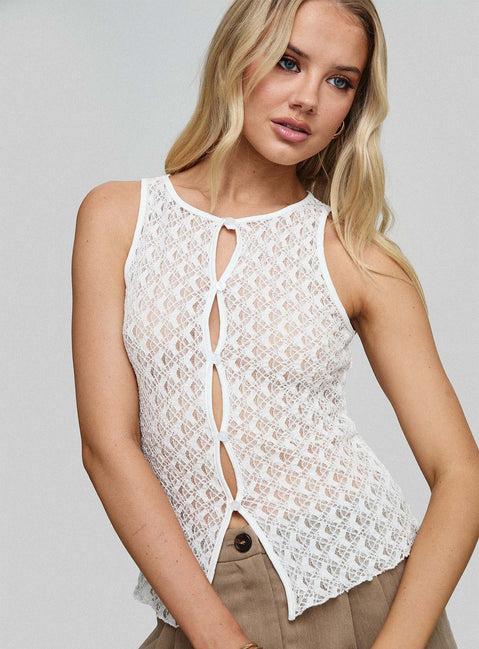 Live In Reality Top White Product Image