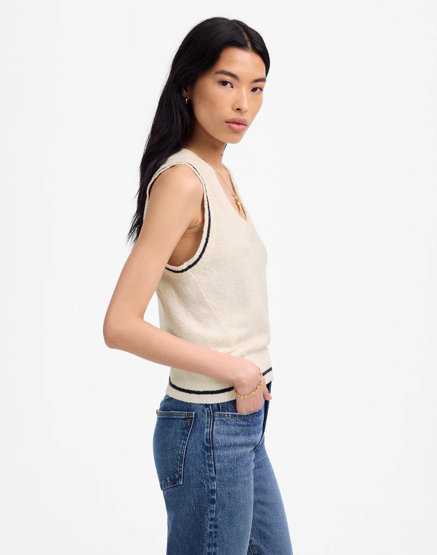 Bouclé-Knit Sweater Tank Product Image