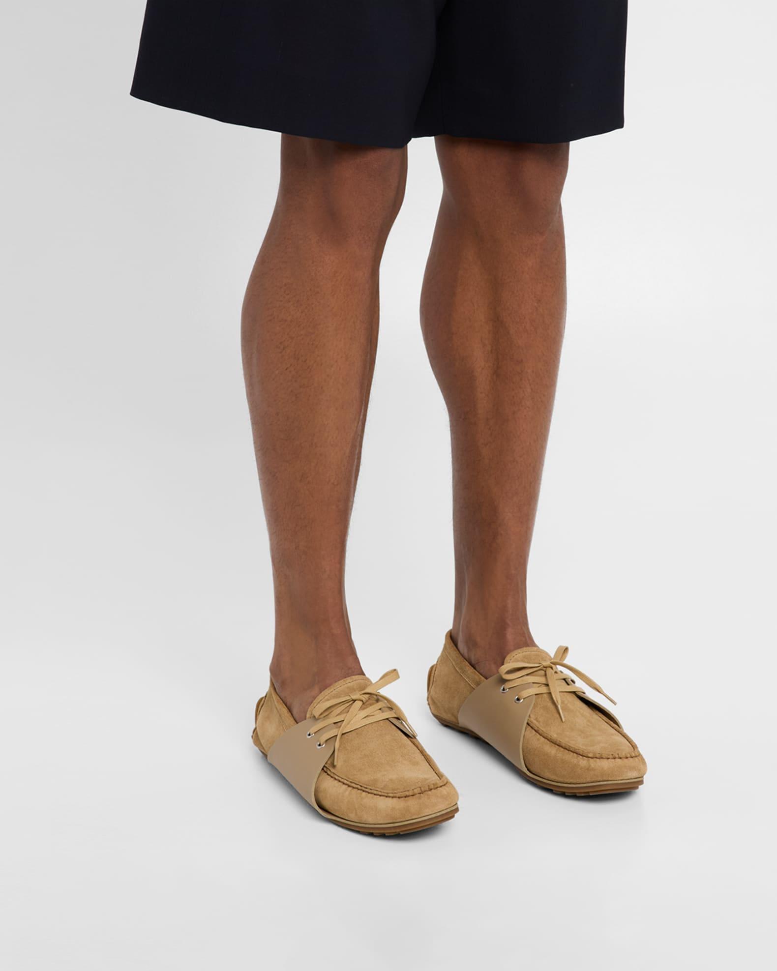 Men's Suede Lace-Up Loafers Product Image