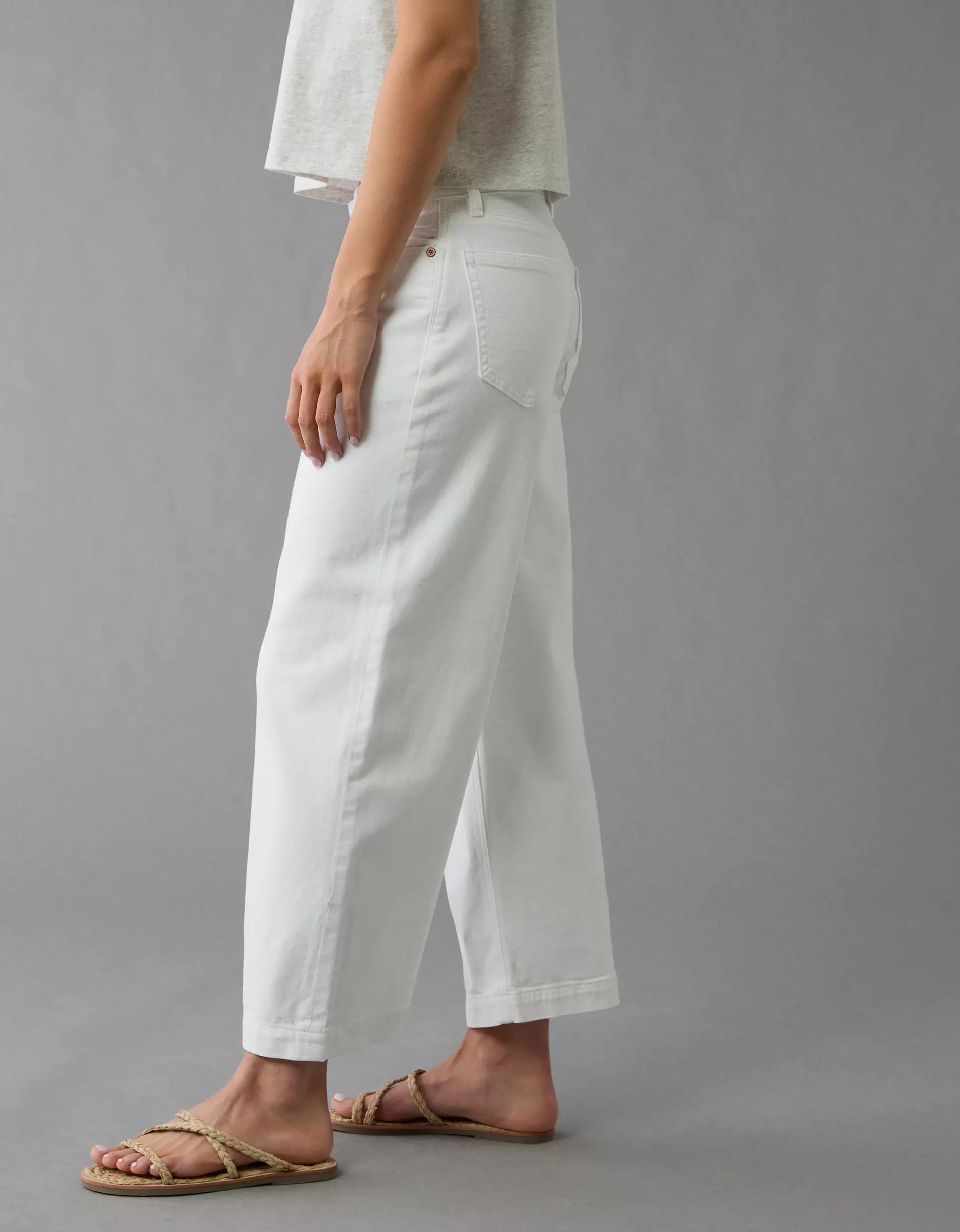 AE Dreamy Drape Strigid Low-Rise Baggy Wide-Leg Crop Jean Product Image