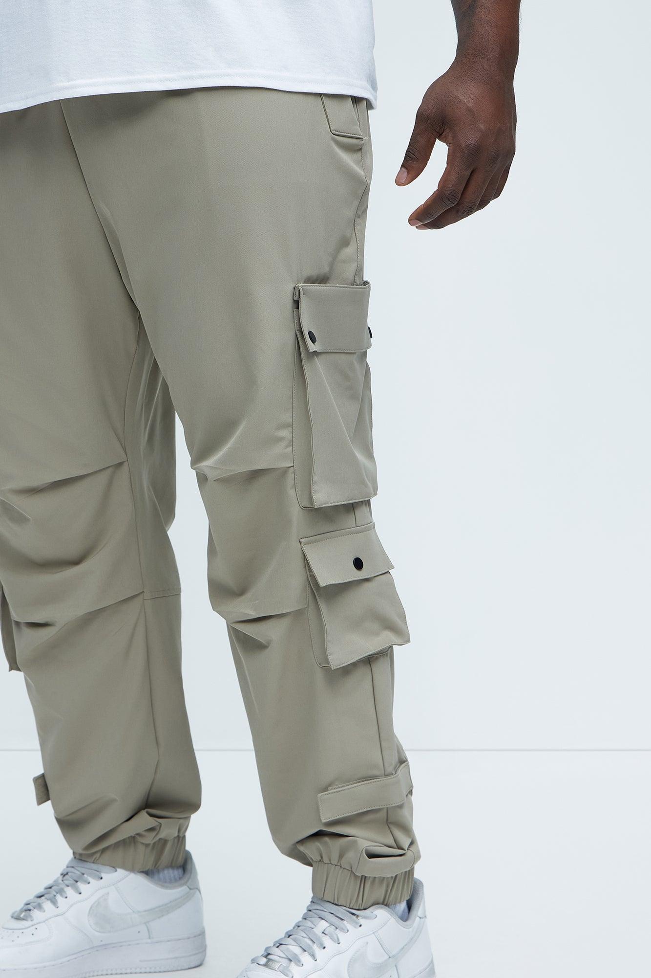 Nylon Utility Cargo Jogger - Khaki Product Image