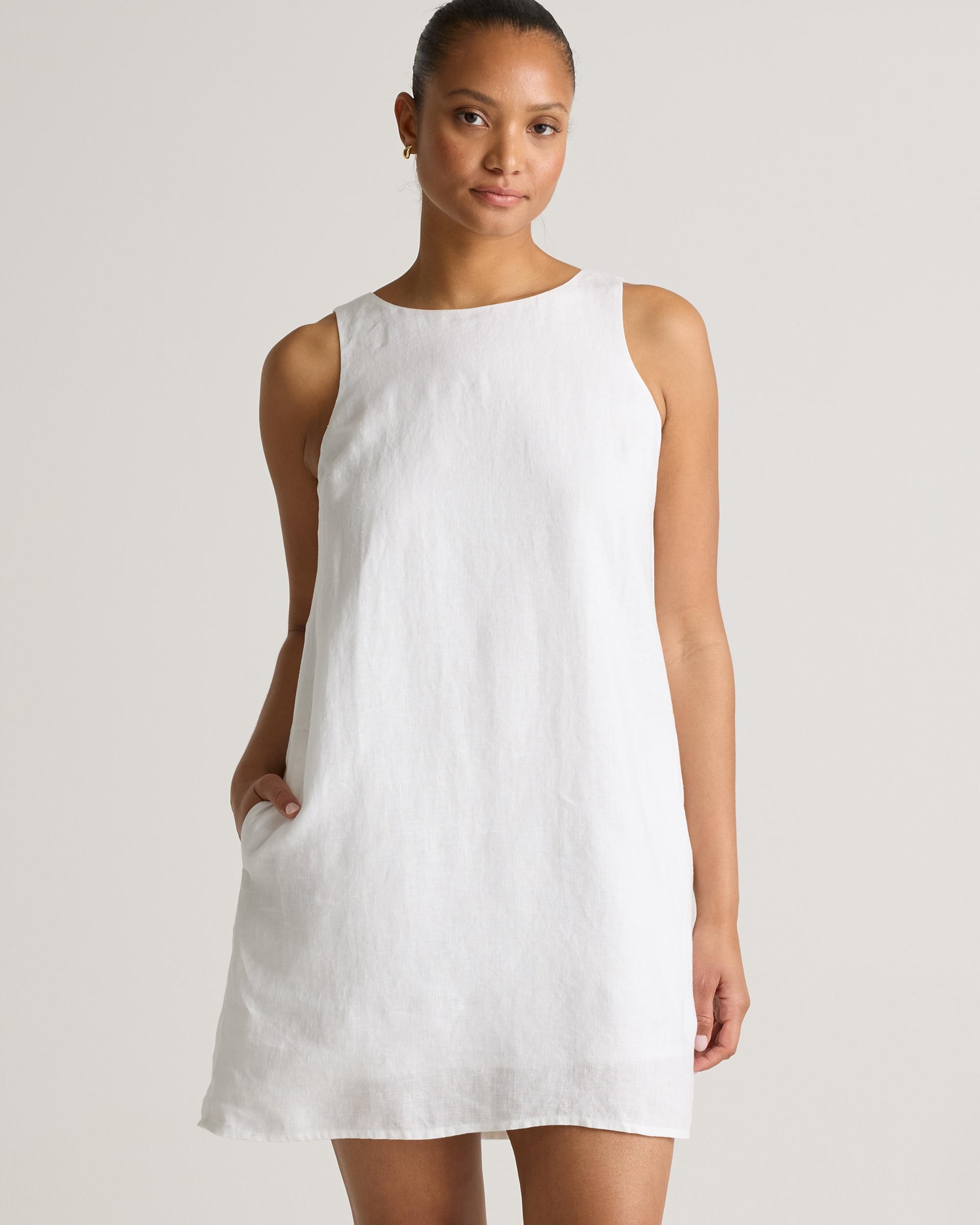 Quince | Women's 100% European Linen Tank Top Mini Dress Product Image