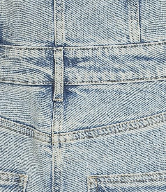 GB Strapless Denim Slit Midi Dress Product Image