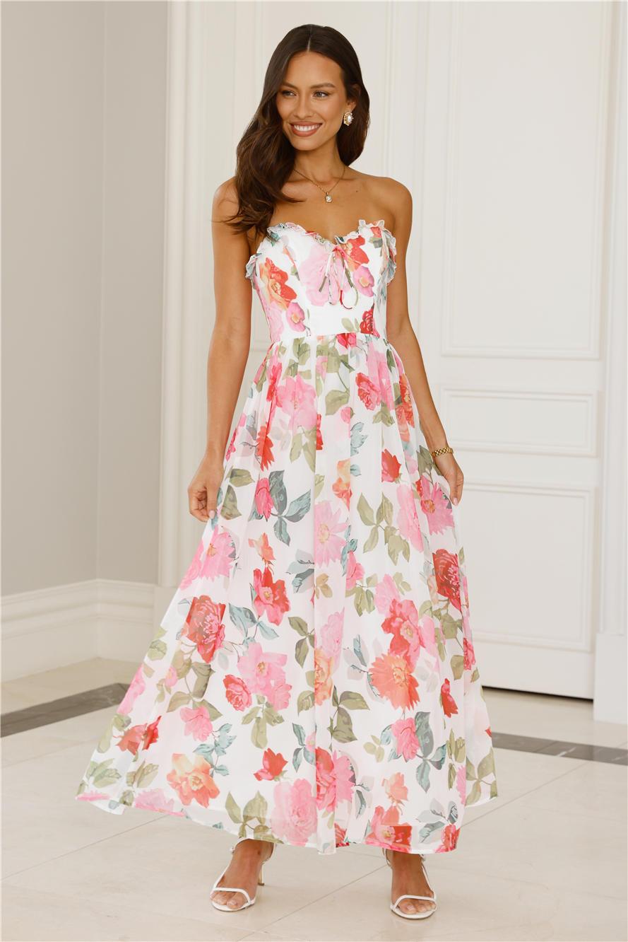 Roses All Day Strapless Maxi Dress Floral Product Image