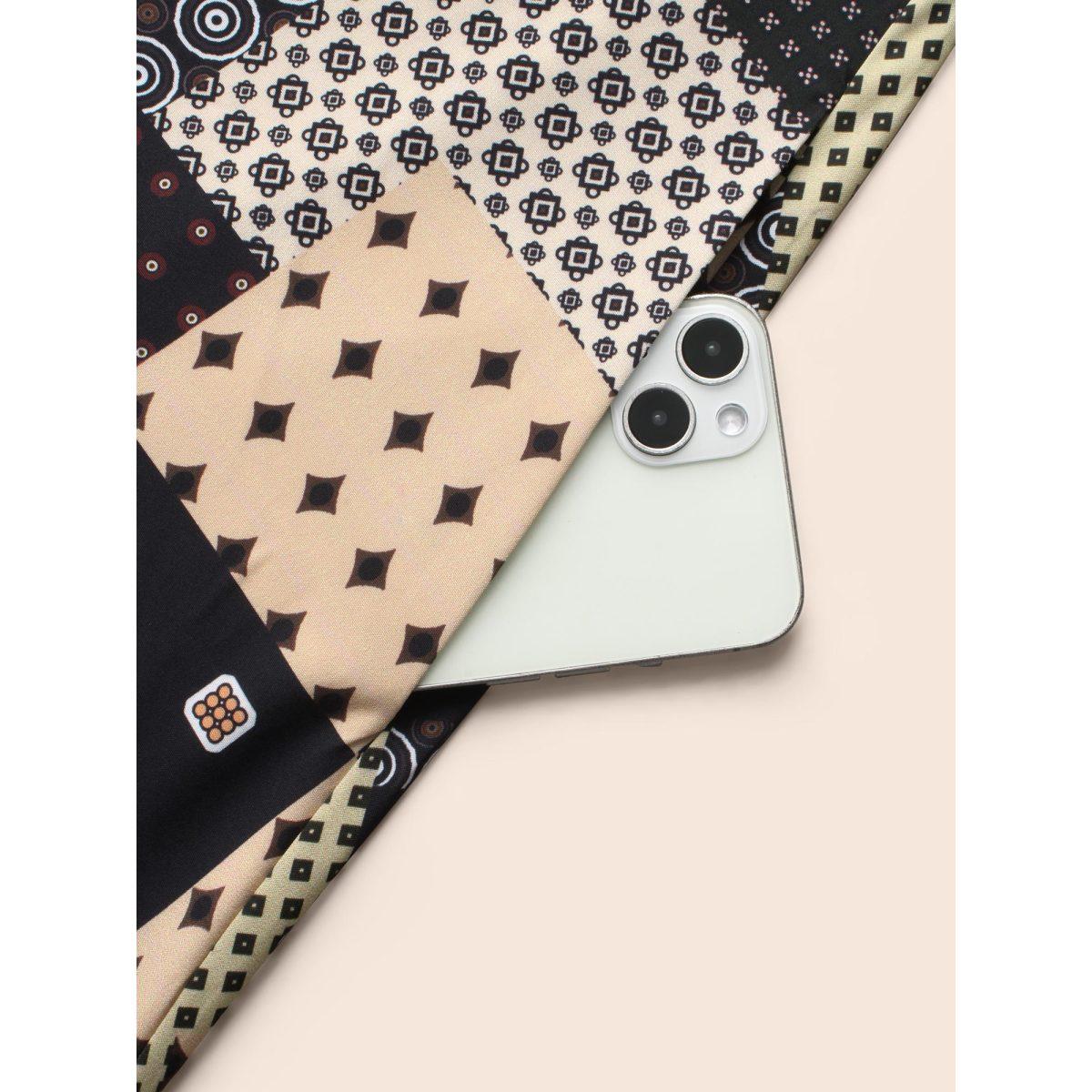 Plus Size Colorblock Contrast Notched Lantern Sleeve Dress Multicolor Women At the Office Button Flat collar with V-notch Long Sleeve Curvy BloomChic 22-24/3X Product Image