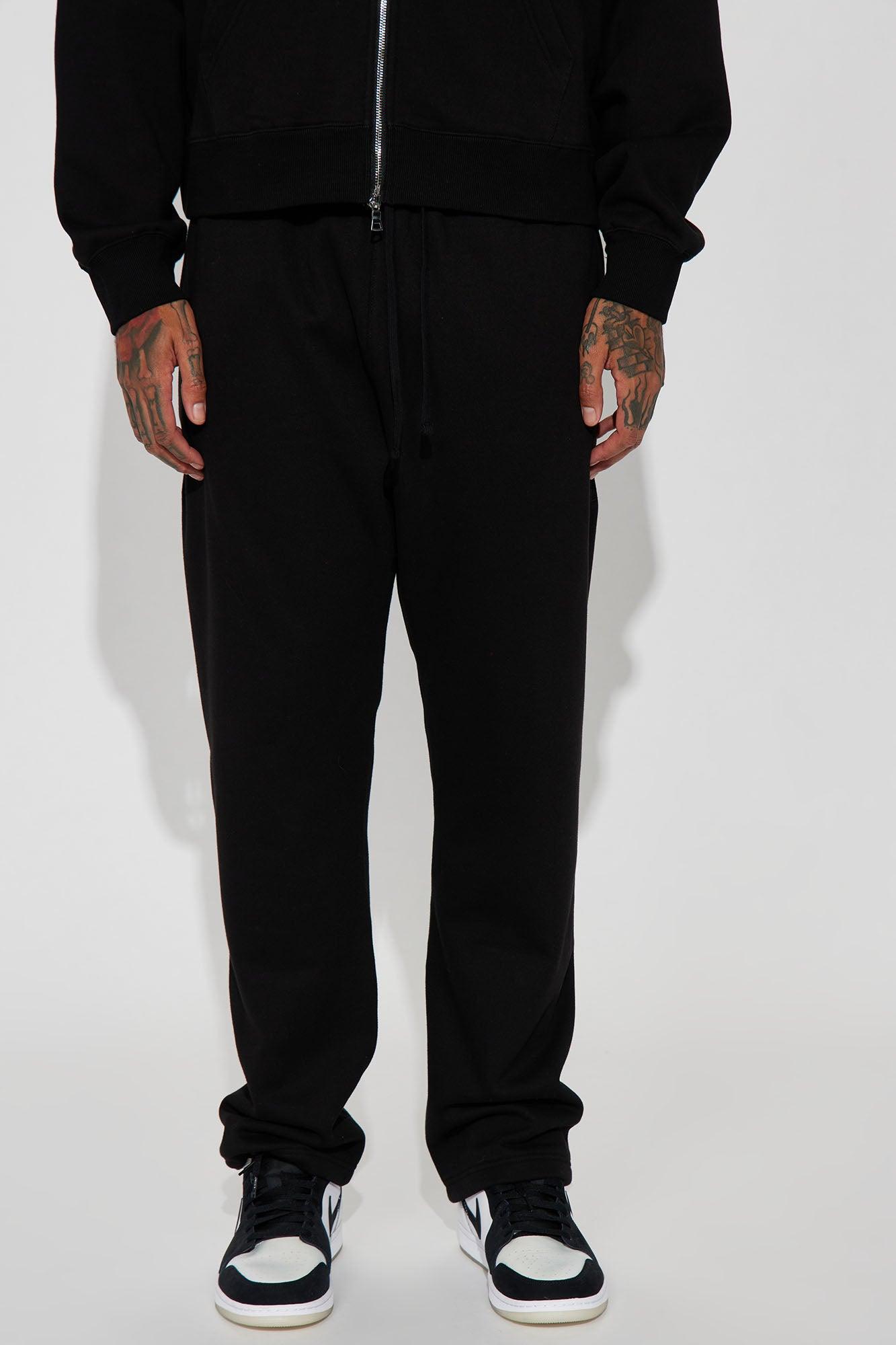 Tyson Heavyweight Straight Sweatpants - Black Product Image