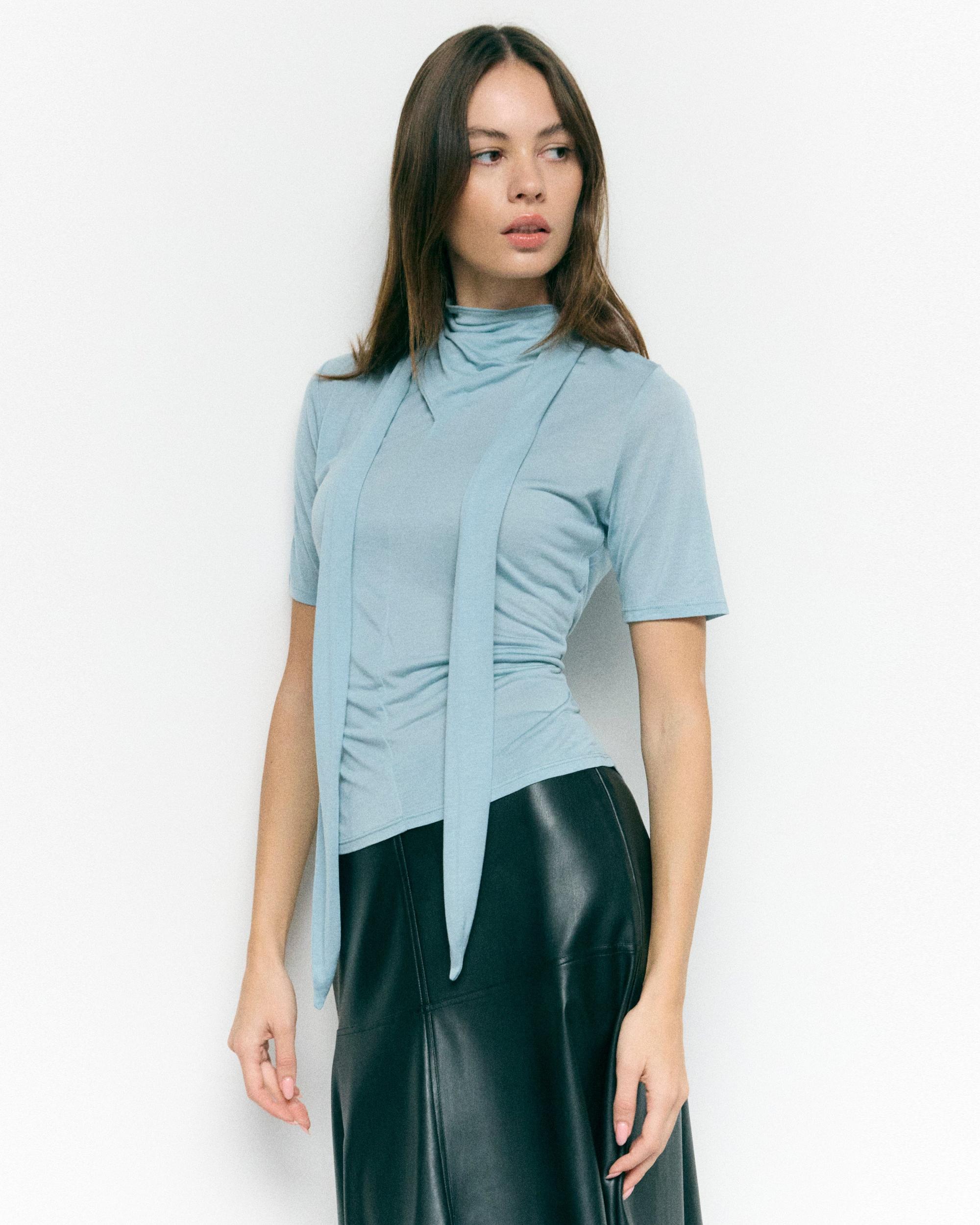 Harley A-Line Vegan Leather Skirt Product Image