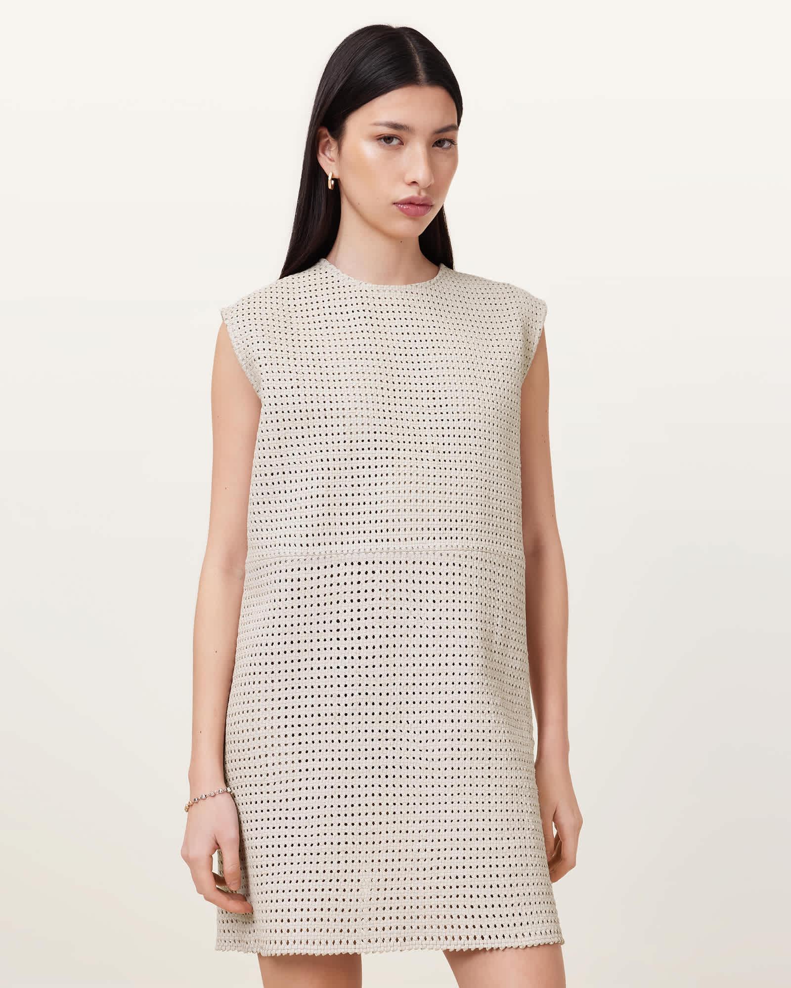 Nessa Woven Leather Mini Dress Product Image