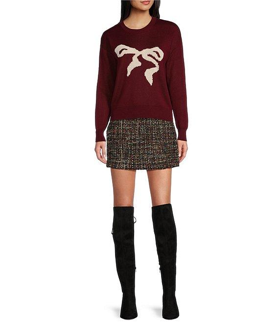 Evolutionary Long Sleeve Crew Neck Ribbon Pullover Sweater Product Image