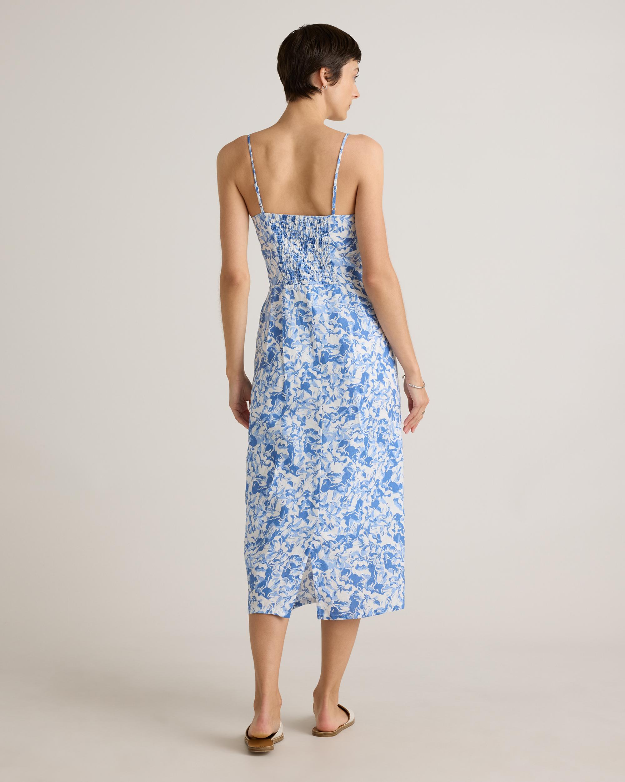 Quince | Women's 100% European Linen Scoop Neck Midi Dress Size XL Product Image