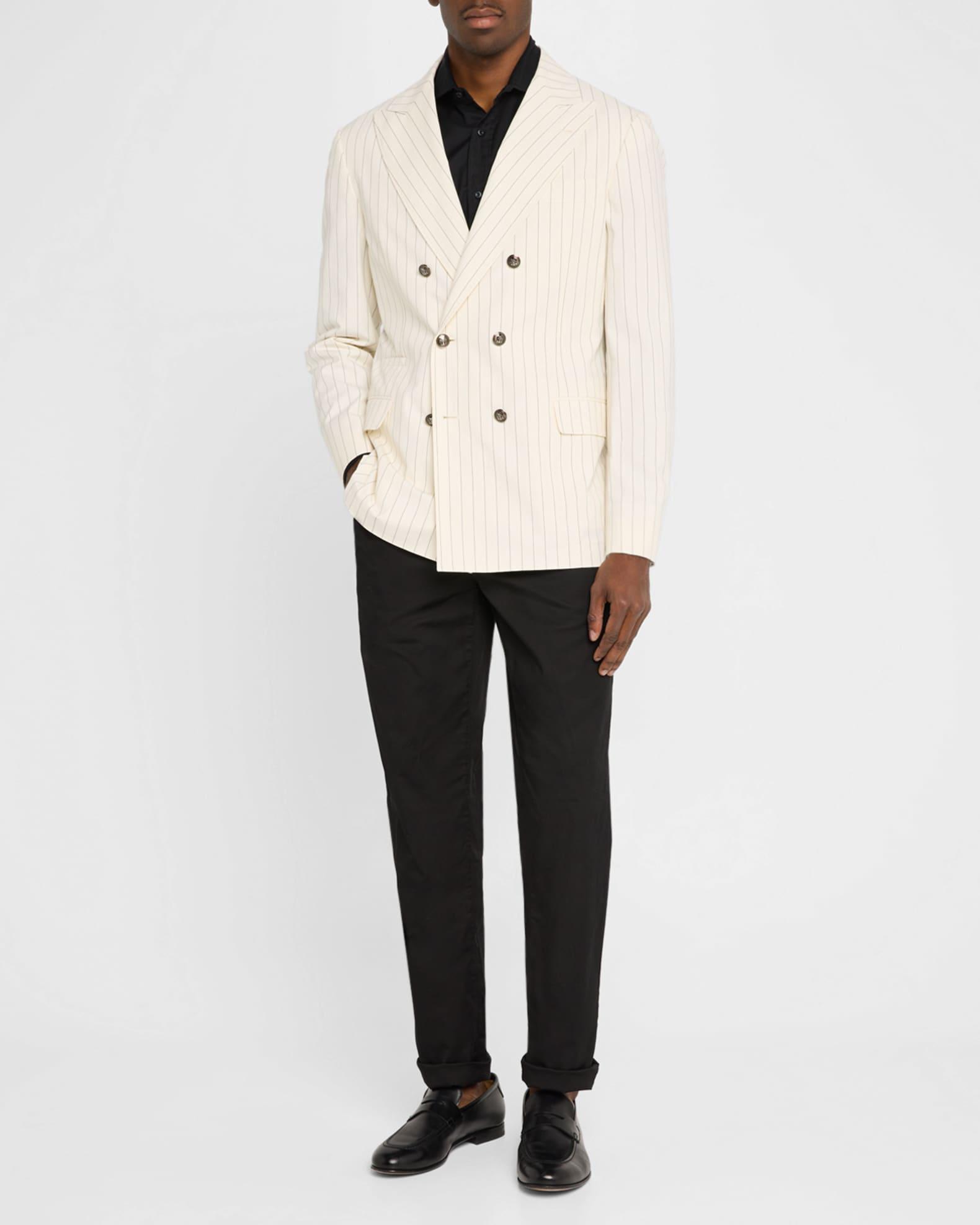 Men's Double-Breasted Pinstripe Sport Coat Product Image