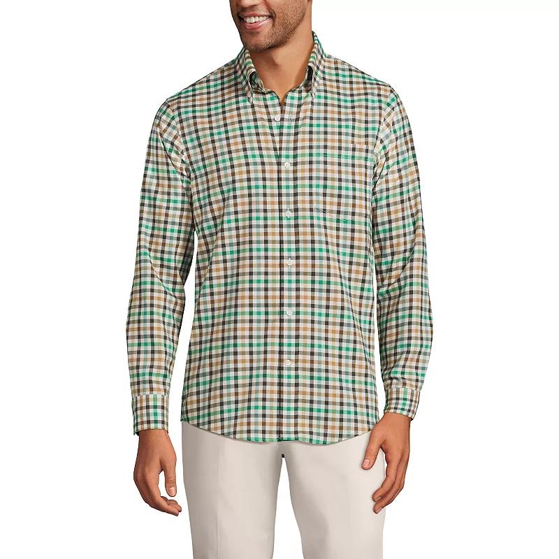 Men's Lands' End Tailored Fit No Iron Twill Long Sleeve Shirt,  Product Image