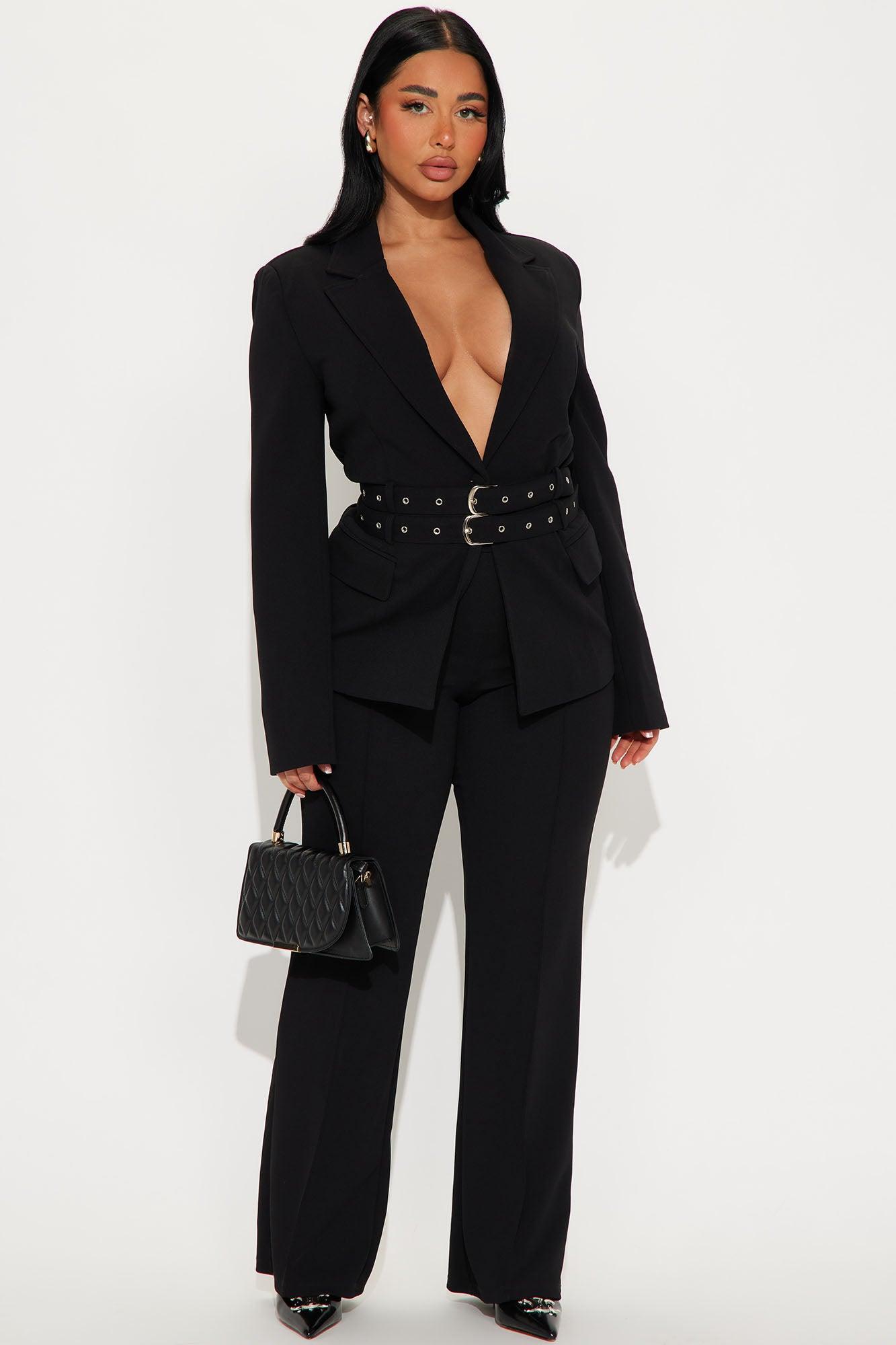 Always Elevated Belted Blazer - Black Product Image