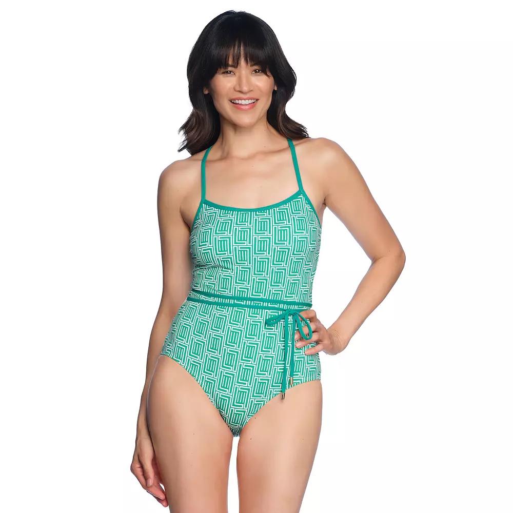 LOFT One-Piece Tie Waist Swimsuit, Women's,  Product Image