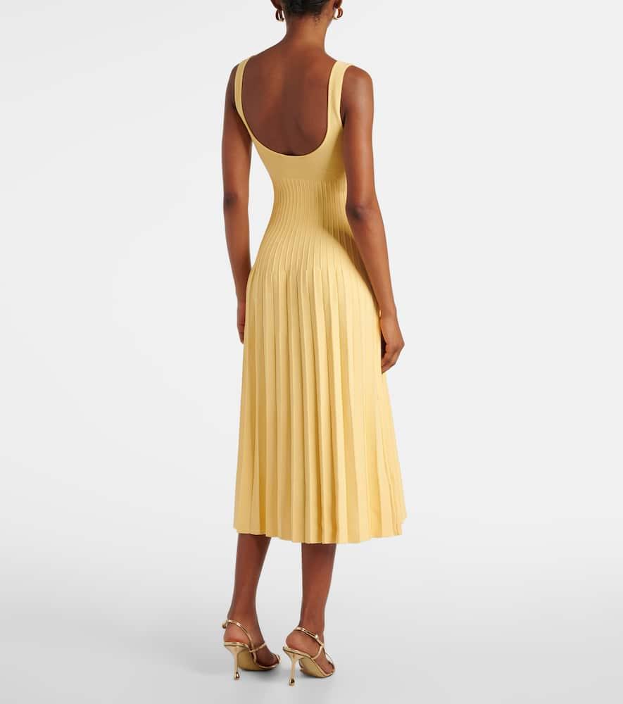 STAUD Yellow Ellison Midi Dress In Lmdp Lemon Drop Product Image
