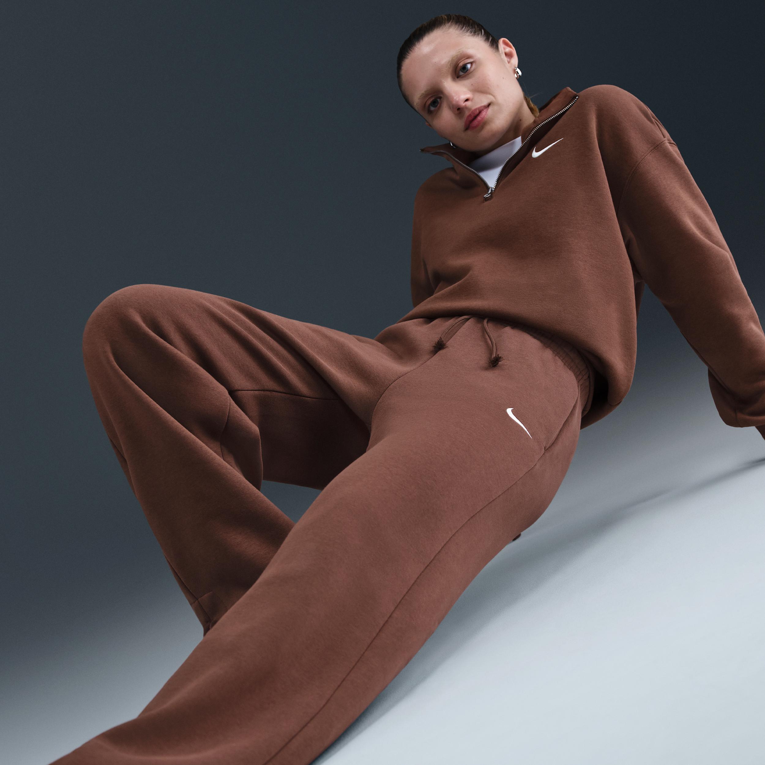 Womens Nike Sportswear Phoenix Fleece High-Waisted Wide-Leg Pants | IH1011-265 Product Image