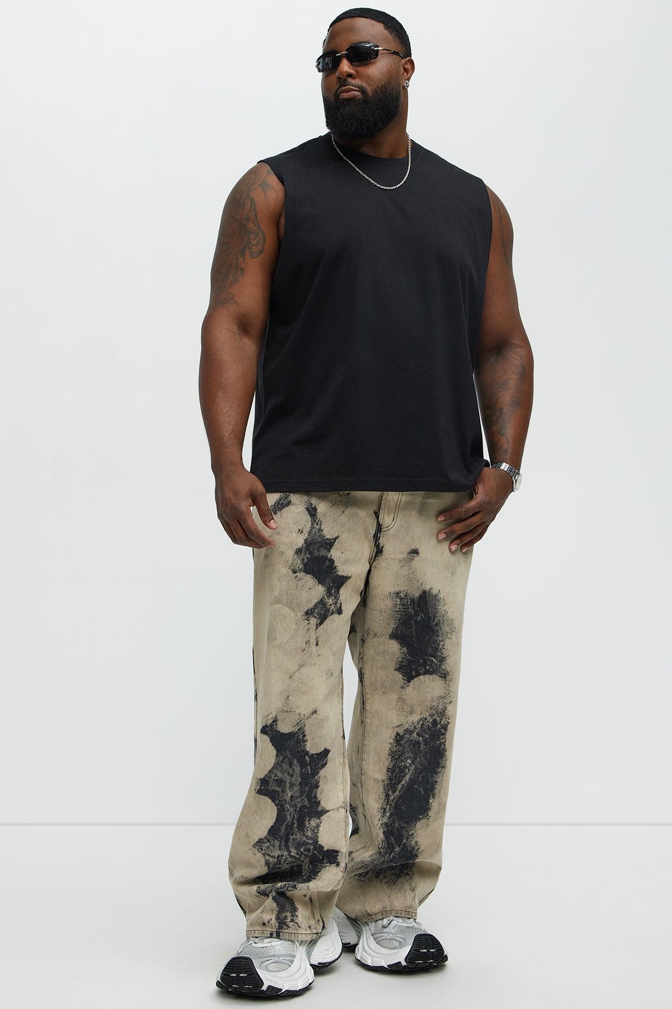 Shadow Fade Baggy Jeans - Grey/Smoke Product Image