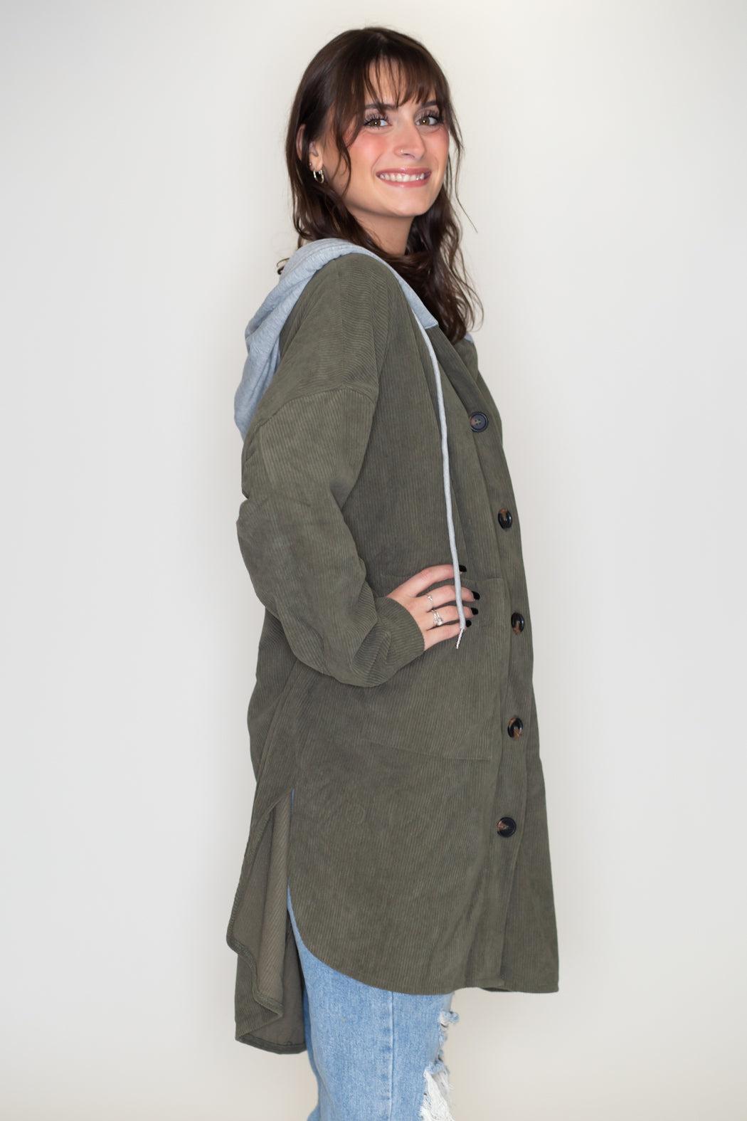 Corduroy Hooded Jacket Product Image