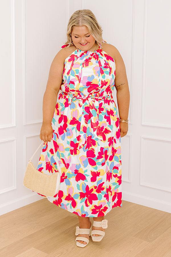 Sunny Disposition Floral Midi Dress Curves Product Image