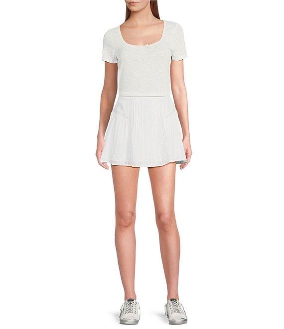 Chelsea & Violet Lily Drapey Gauze Mini Skirt Product Image