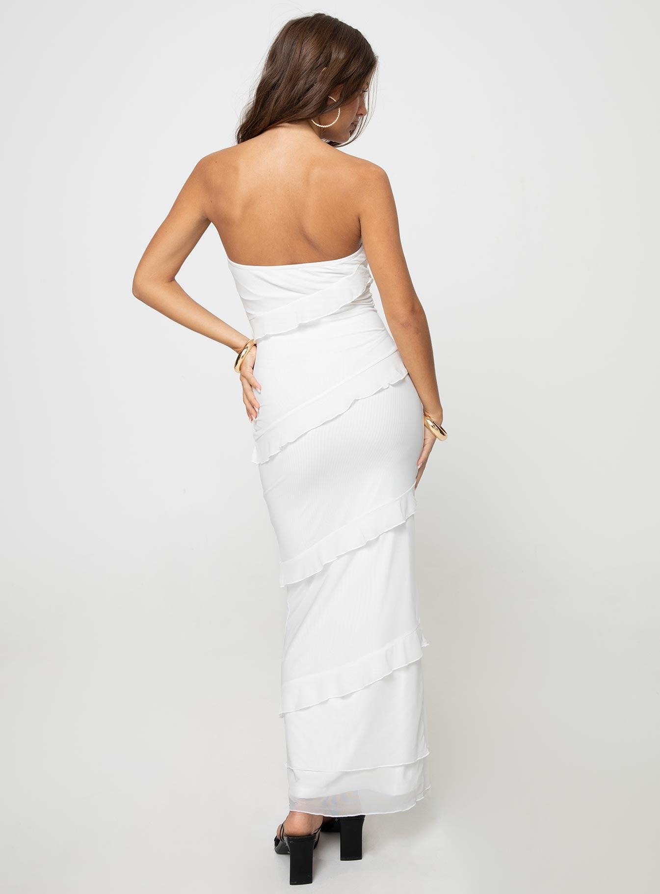 Lasher Strapless Maxi Dress White Product Image