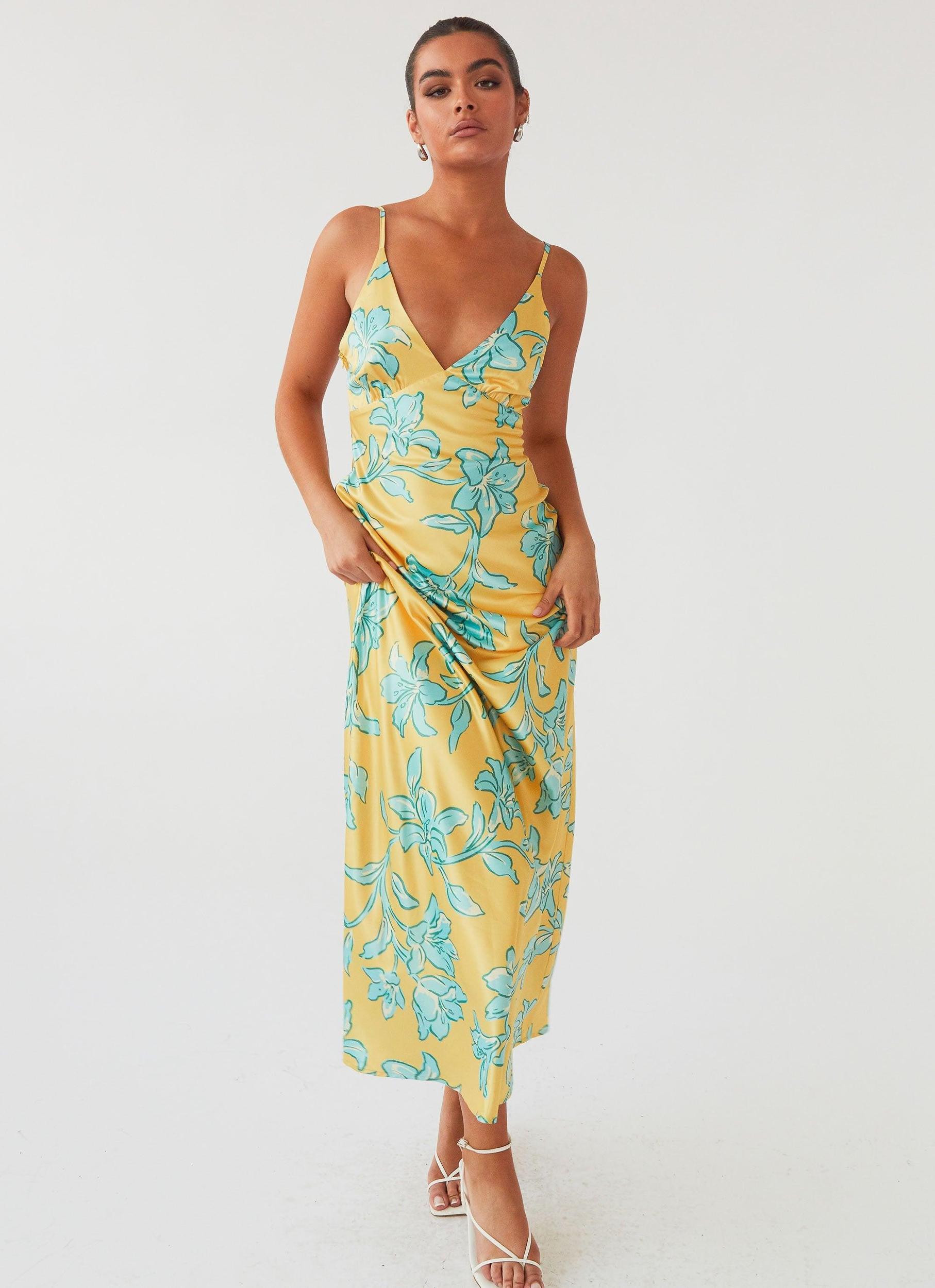 Sorrento Sun Maxi Dress - Golden Bloom Product Image
