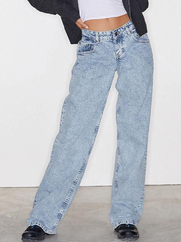 Casual Wash Boyfriend Jeans Product Image