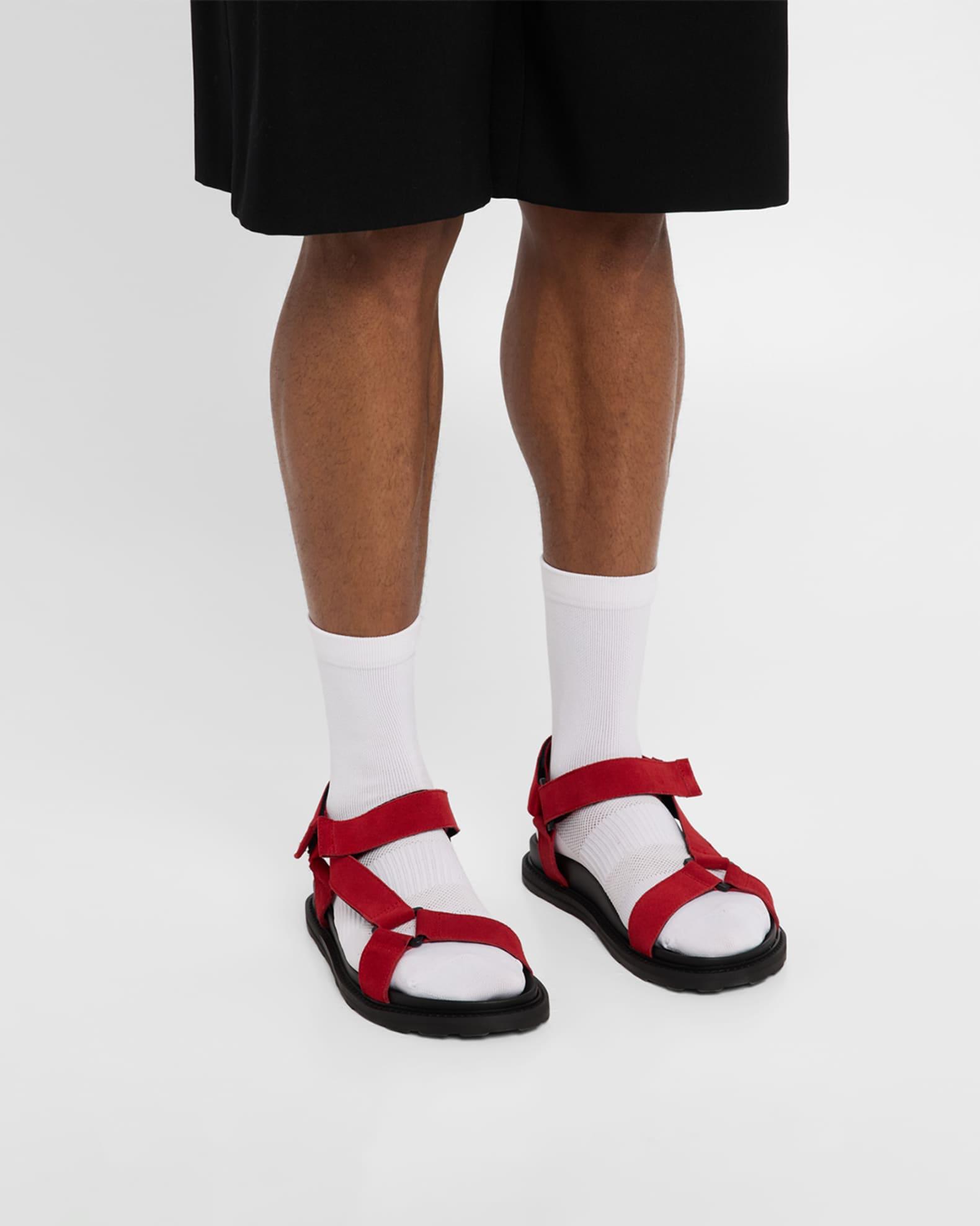 Men's Leather and Suede Sandals Product Image