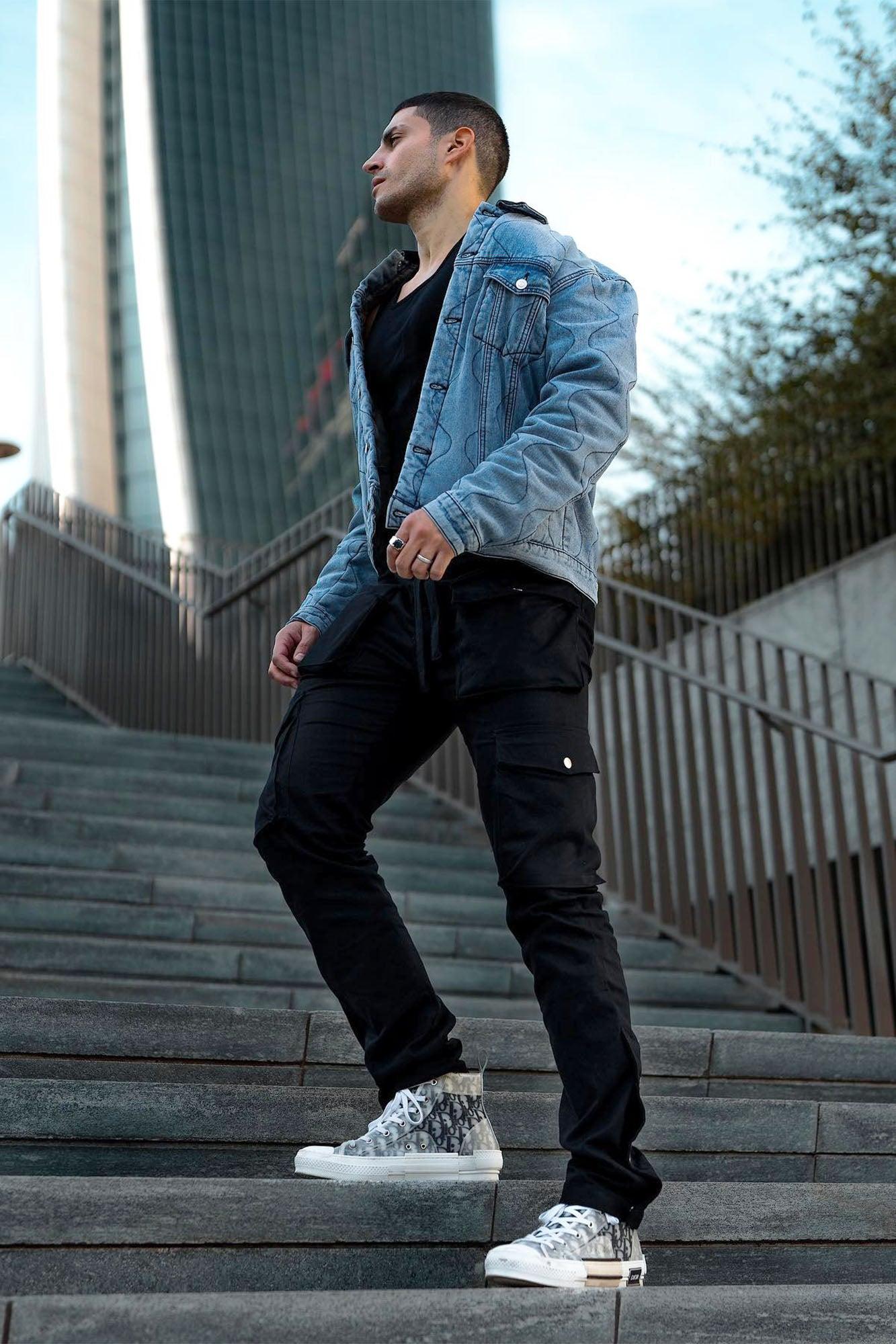 Worker Slim Cargo Pants - Black Product Image