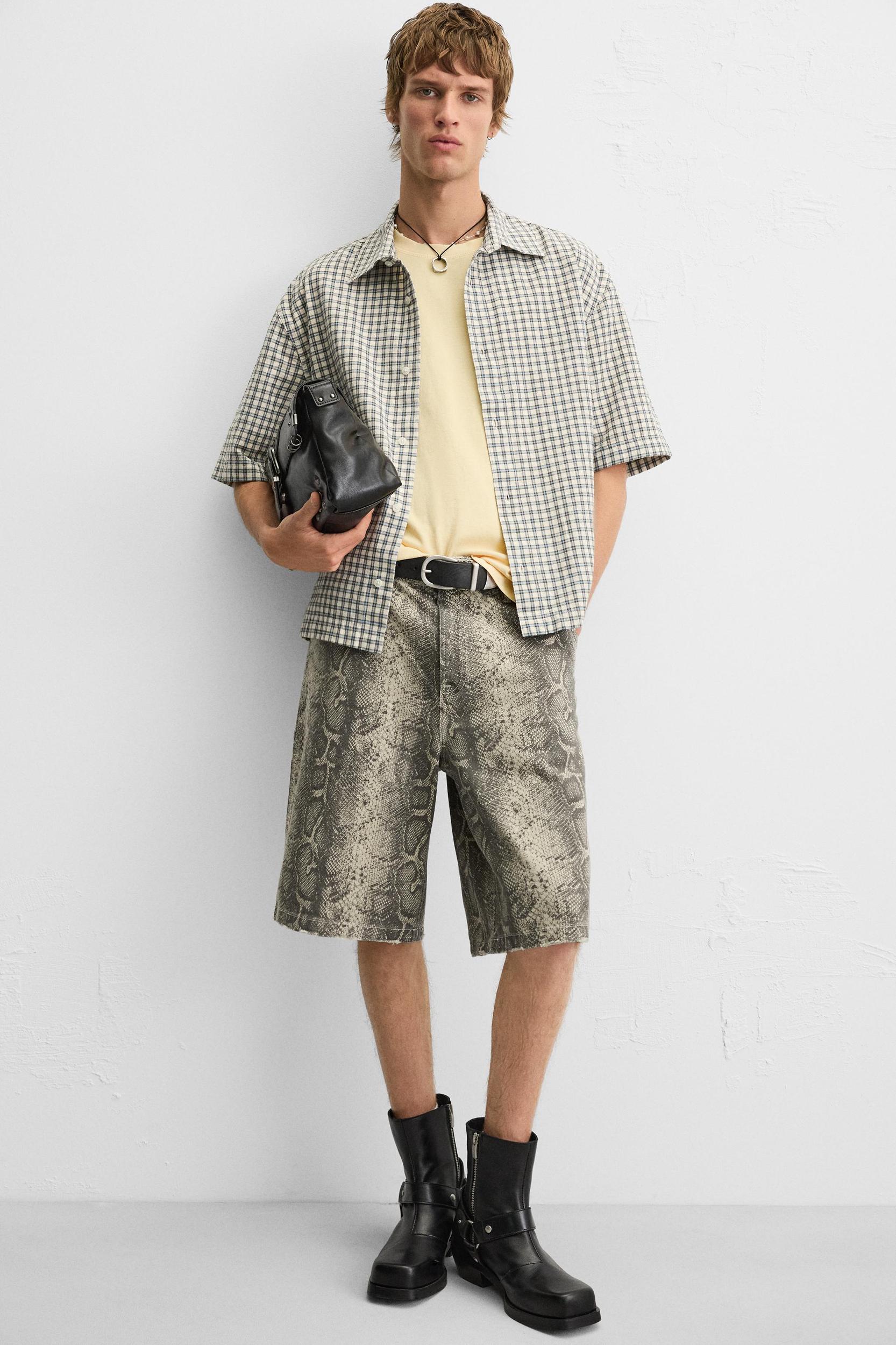 ANIMAL PRINT CARPENTER POCKET SHORTS Product Image