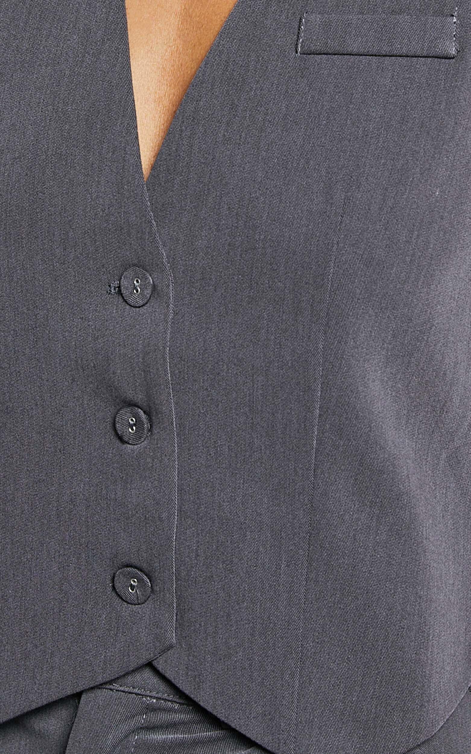 Lorcan Vest - Tailored Vest in Charcoal Product Image