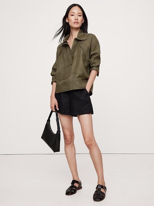 Oversized Viscose-Linen Popover Product Image