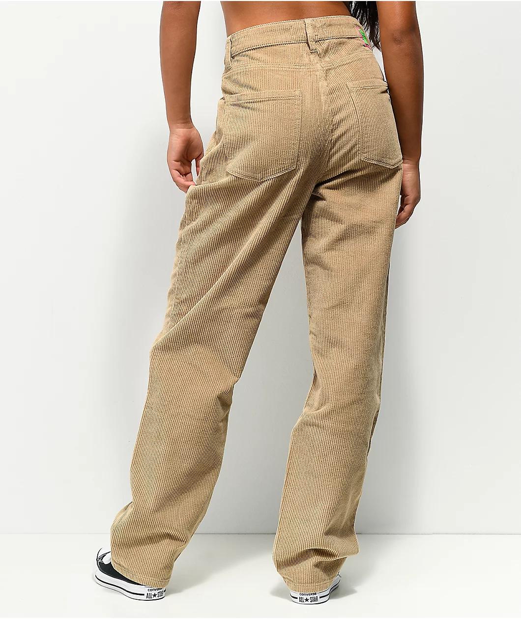 Empyre Tori 90s Khaki Corduroy Skate Pants Product Image