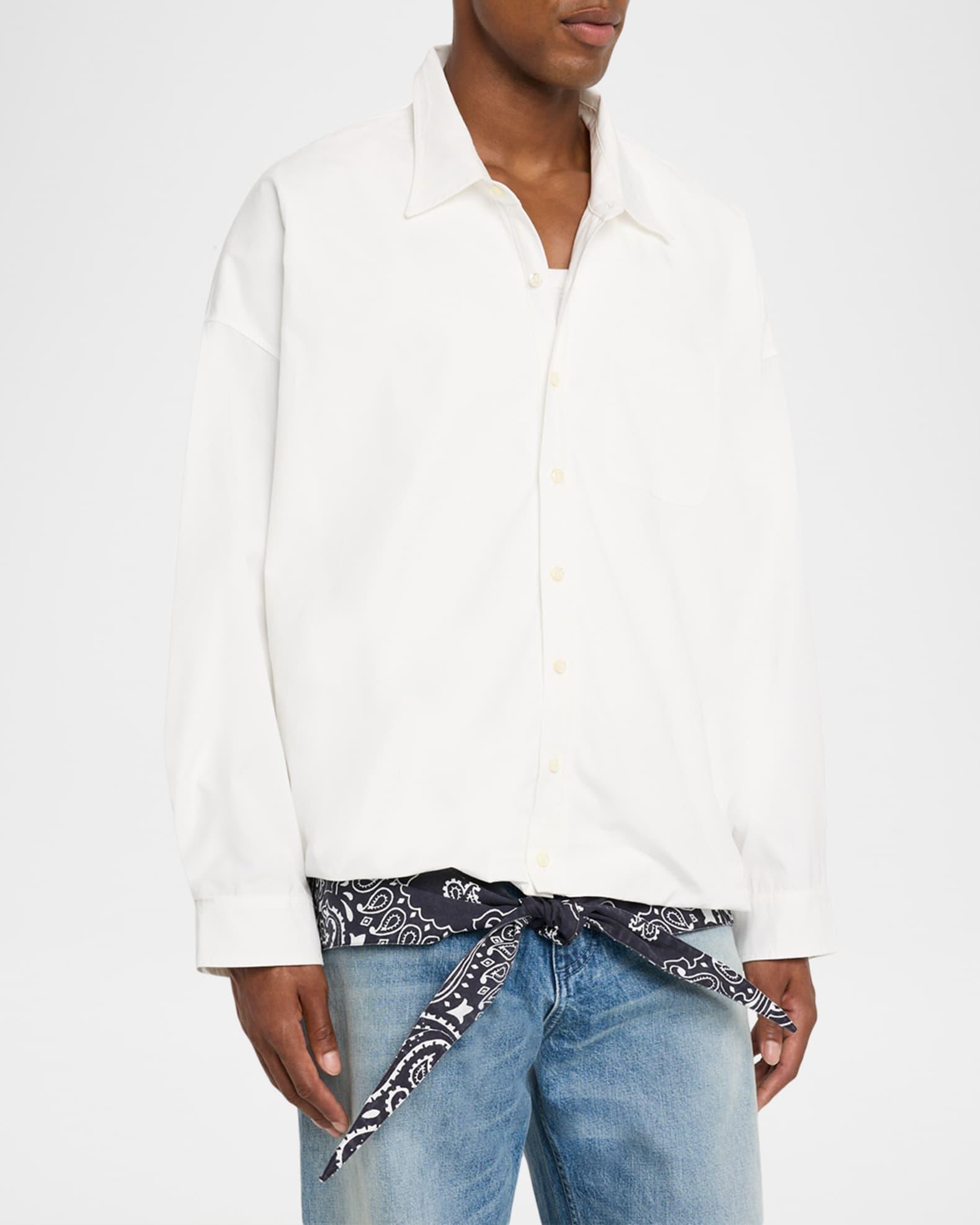 Men's Cotton Pocket Button-Down Shirt Product Image