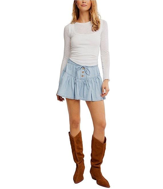 We The Free Free People Roselle High Rise Denim Mini Skirt Product Image