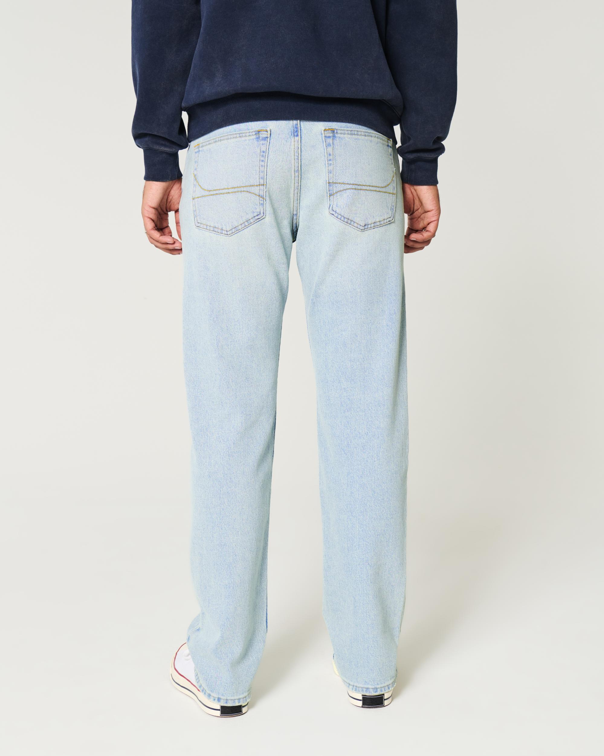 Light Wash Straight Jeans Product Image