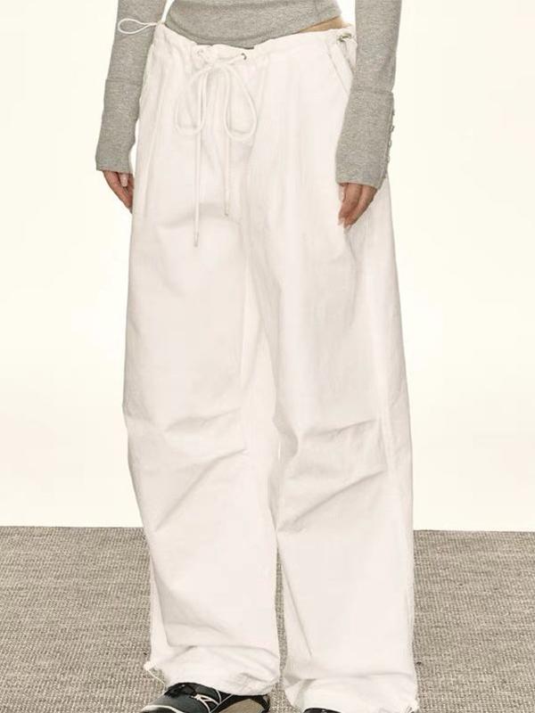Vintage Low Rise Drawstring Cargo Pants Product Image