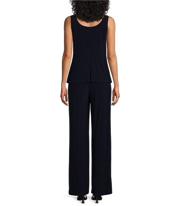 R & M Richards 3/4 Sleeve Crew Neck Embroidered Soutache 3-Piece Pant Set Product Image