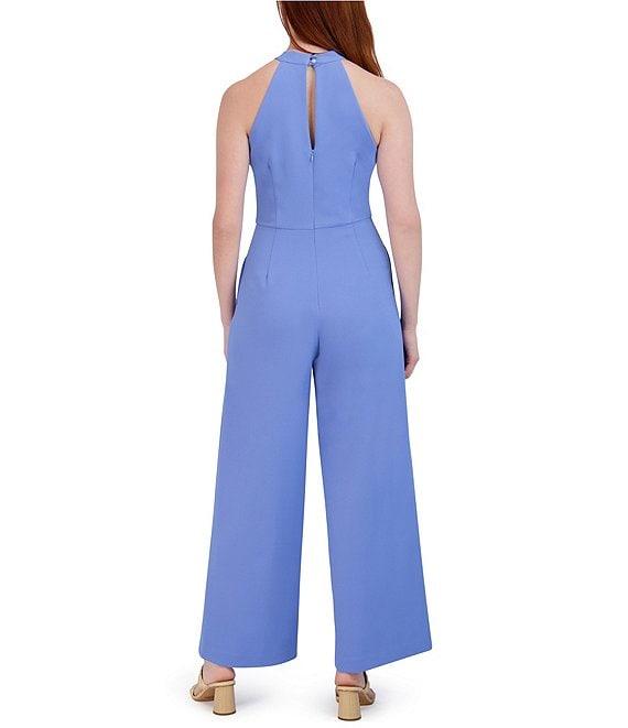 Julia Jordan Halter Twist Neck Sleeveless Pocketed Jumpsuit Product Image