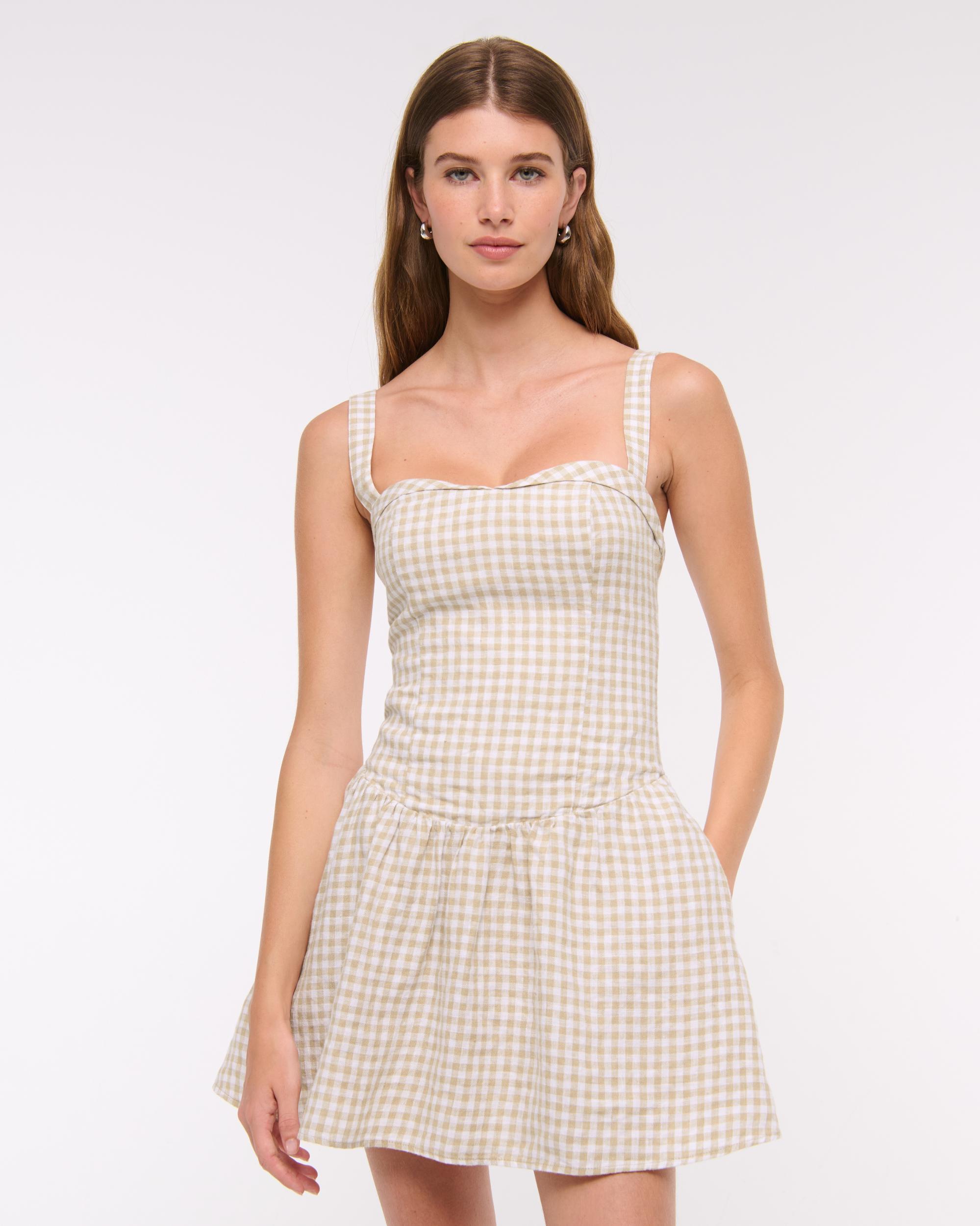 Premium Linen Drop-Waist Skort Product Image