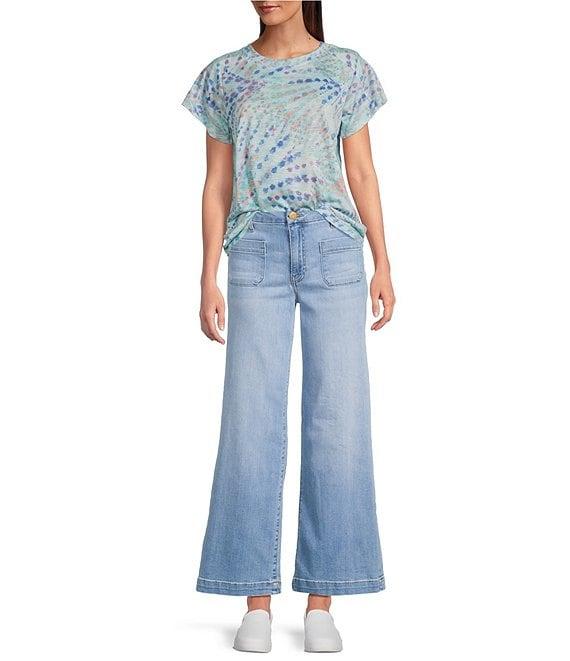 KUT from the Kloth Meg High Rise Wide Leg Denim Jeans Product Image