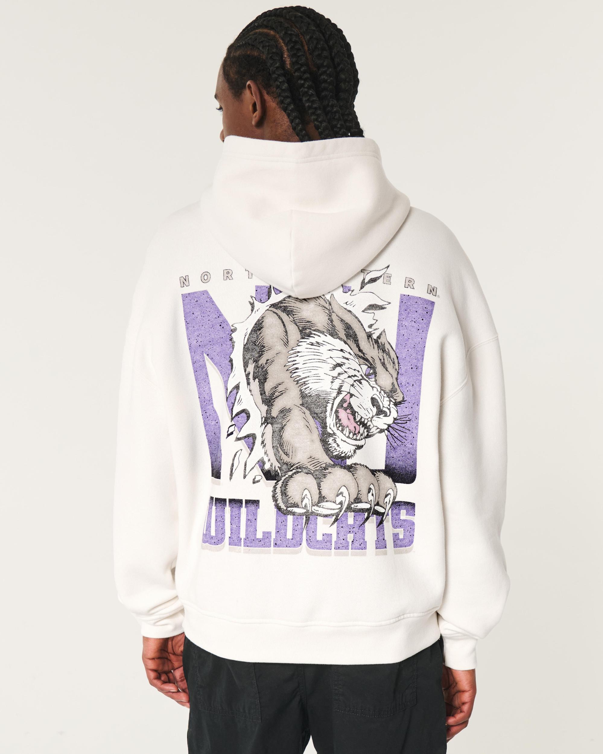 Boxy UConn Graphic Hoodie Product Image