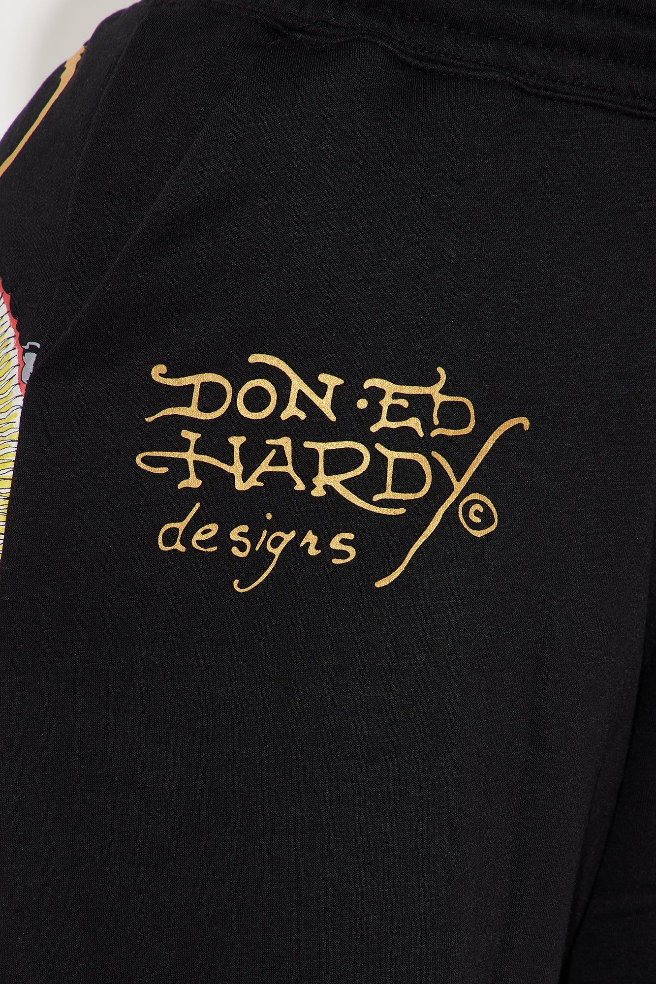 Ed Hardy Mary Tube Top Pant Set - Black Product Image