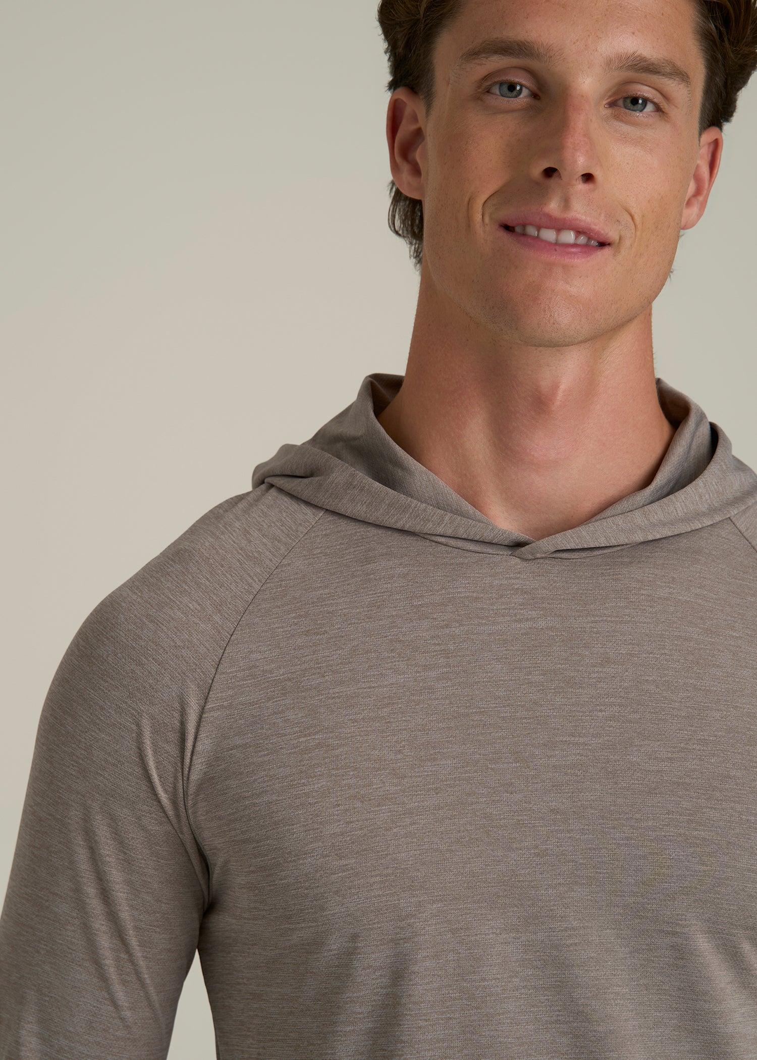 A.T. Performance Training Hoodie for Tall Men in Dark Sand Space Dye Male Product Image