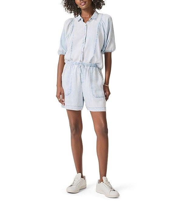 Splendid Angie Indigo Drawstring Shorts Product Image